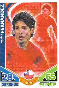 Matias Fernandez Chile 2010 World Cup Match Attax #45